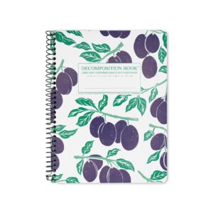 Italian Plums Large Spiral Notebook