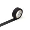 Matte Black Washi Tape Single Roll